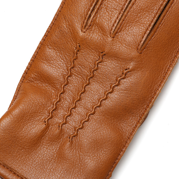 KURODA(クロダ) 鹿革 日本製 メンズ 革手袋 カシミヤ100%裏地 防寒 キャメル ブラウン 茶 茶色 30代 40代 50代 60代 男性 プレゼント 暖かい 高級 ブランド ギフト 化粧箱付き