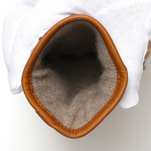 KURODA(クロダ) 鹿革 日本製 メンズ 革手袋 カシミヤ100%裏地 防寒 キャメル ブラウン 茶 茶色 30代 40代 50代 60代 男性 プレゼント 暖かい 高級 ブランド ギフト 化粧箱付き