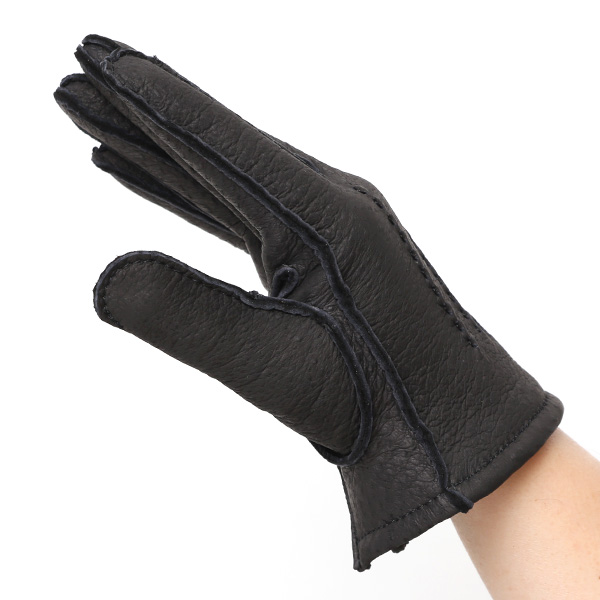  KURODA(クロダ) ペッカリー革 日本製 メンズ 革手袋 カシミヤ100％裏地 防寒 ブラック 黒 黒色 30代 40代 50代 60代 男性 プレゼント 暖かい 高級 ブランド ギフト 化粧箱付き