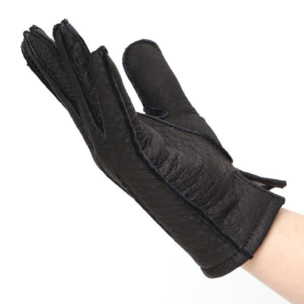  KURODA(クロダ) ペッカリー革 日本製 メンズ 革手袋 カシミヤ100％裏地 防寒 ブラック 黒 黒色 30代 40代 50代 60代 男性 プレゼント 暖かい 高級 ブランド ギフト 化粧箱付き