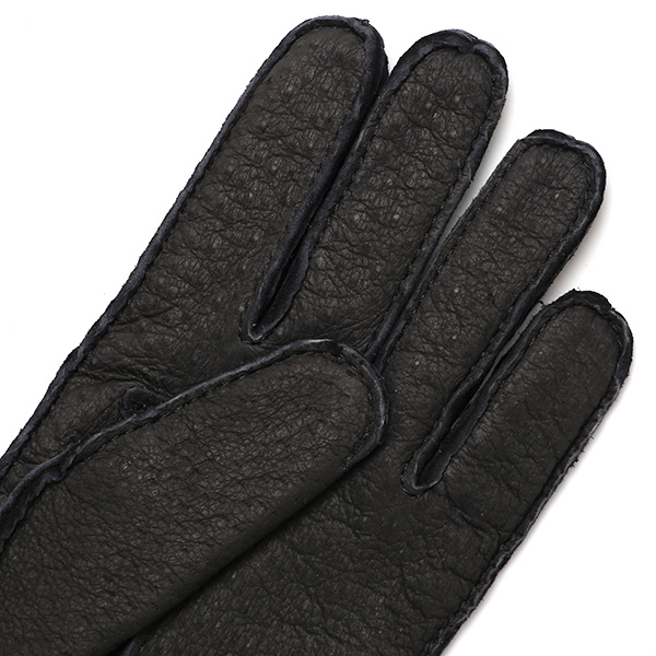  KURODA(クロダ) ペッカリー革 日本製 メンズ 革手袋 カシミヤ100％裏地 防寒 ブラック 黒 黒色 30代 40代 50代 60代 男性 プレゼント 暖かい 高級 ブランド ギフト 化粧箱付き