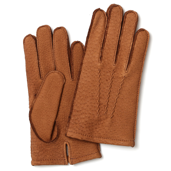  KURODA(クロダ) ペッカリー革 日本製 メンズ 革手袋 カシミヤ100％裏地 防寒 キャメル ブラウン 茶 茶色 30代 40代 50代 60代 男性 プレゼント 暖かい 高級 ブランド ギフト 化粧箱付き