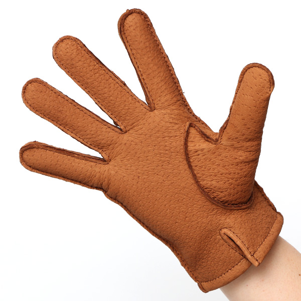  KURODA(クロダ) ペッカリー革 日本製 メンズ 革手袋 カシミヤ100％裏地 防寒 キャメル ブラウン 茶 茶色 30代 40代 50代 60代 男性 プレゼント 暖かい 高級 ブランド ギフト 化粧箱付き