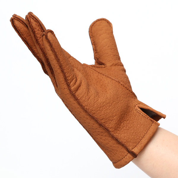  KURODA(クロダ) ペッカリー革 日本製 メンズ 革手袋 カシミヤ100％裏地 防寒 キャメル ブラウン 茶 茶色 30代 40代 50代 60代 男性 プレゼント 暖かい 高級 ブランド ギフト 化粧箱付き