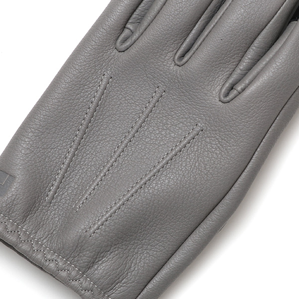  鹿革 日本製 バイクグローブ メンズ 自転車 ショート丈 手袋 スマホ操作可能 グレー グレイ 灰色 高級 ブランド 経年変化 味わい レザー スーツ 自転車通勤 ビジネス おしゃれ KURODA(クロダ) ペレック(PELLEK)
