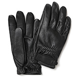 KURODA(クロダ) ペレック(PELLEK) バイクグローブ ディアスキン(鹿革) スマホ操作可能 ベルト付き メンズ 本革手袋 ブラック