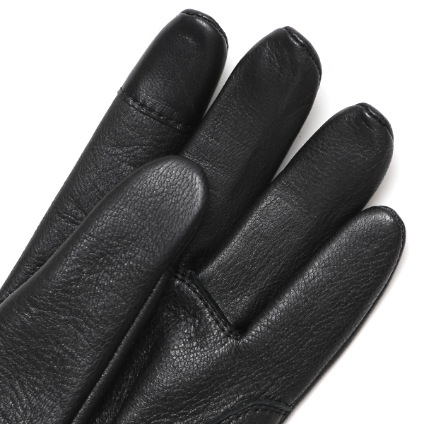 鹿革 日本製 バイクグローブ メンズ 自転車 ベルト付き 手袋 スマホ操作可能 ブラック 黒 黒色 高級 ブランド 経年変化 味わい レザー スーツ 自転車通勤 ビジネス おしゃれ KURODA(クロダ) ペレック(PELLEK)