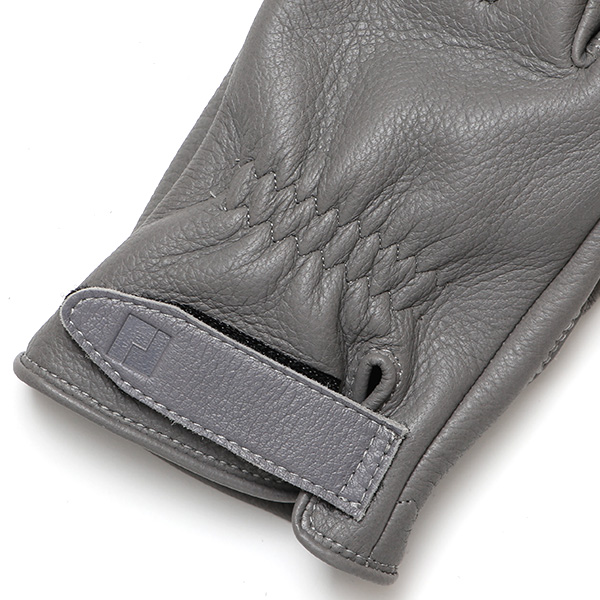  鹿革 日本製 バイクグローブ メンズ 自転車 ベルト付き 手袋 スマホ操作可能 グレー グレイ 灰色 高級 ブランド 経年変化 味わい レザー スーツ 自転車通勤 ビジネス おしゃれ KURODA(クロダ) ペレック(PELLEK)