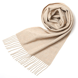 NORTH PEACE FARM(ノースピースファーム) カシミヤ100％ マフラー(160×30cm) ベージュ