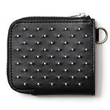 THE WONDER LUST(ワンダーラスト) STUDS L-ZIP MINI WALLET ブラック