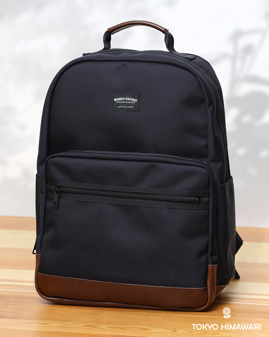 WONDER BAGGAGE リュック メンズ ビジネスリュック バックパック 日本製 大容量 チョコ ブラウン 茶 茶色 A4 15インチ 16インチ ノートPC収納可能 オフィスカジュアル 自転車 通勤 ワンダーバゲージ グッドマンズシリーズ デイパックネオ WB-G-032